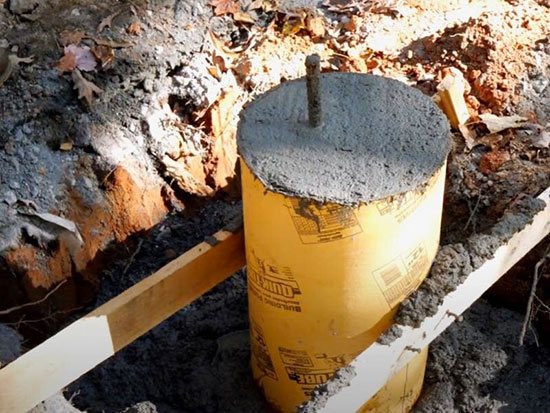 commercial foundation repair - poured concrete piers