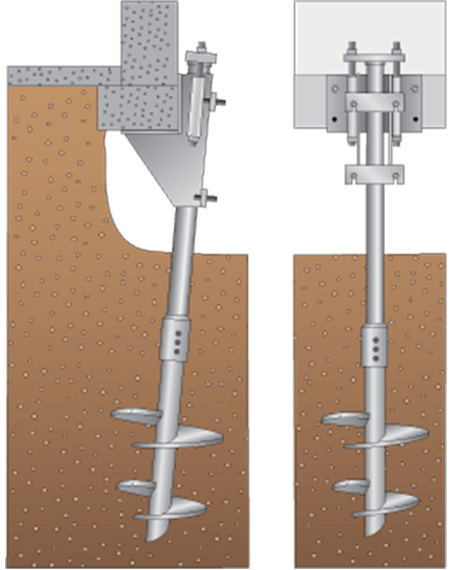commercial foundation repair - helical pier